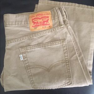 One pair Levi’s 514 Straight Twill Pants, 34x32